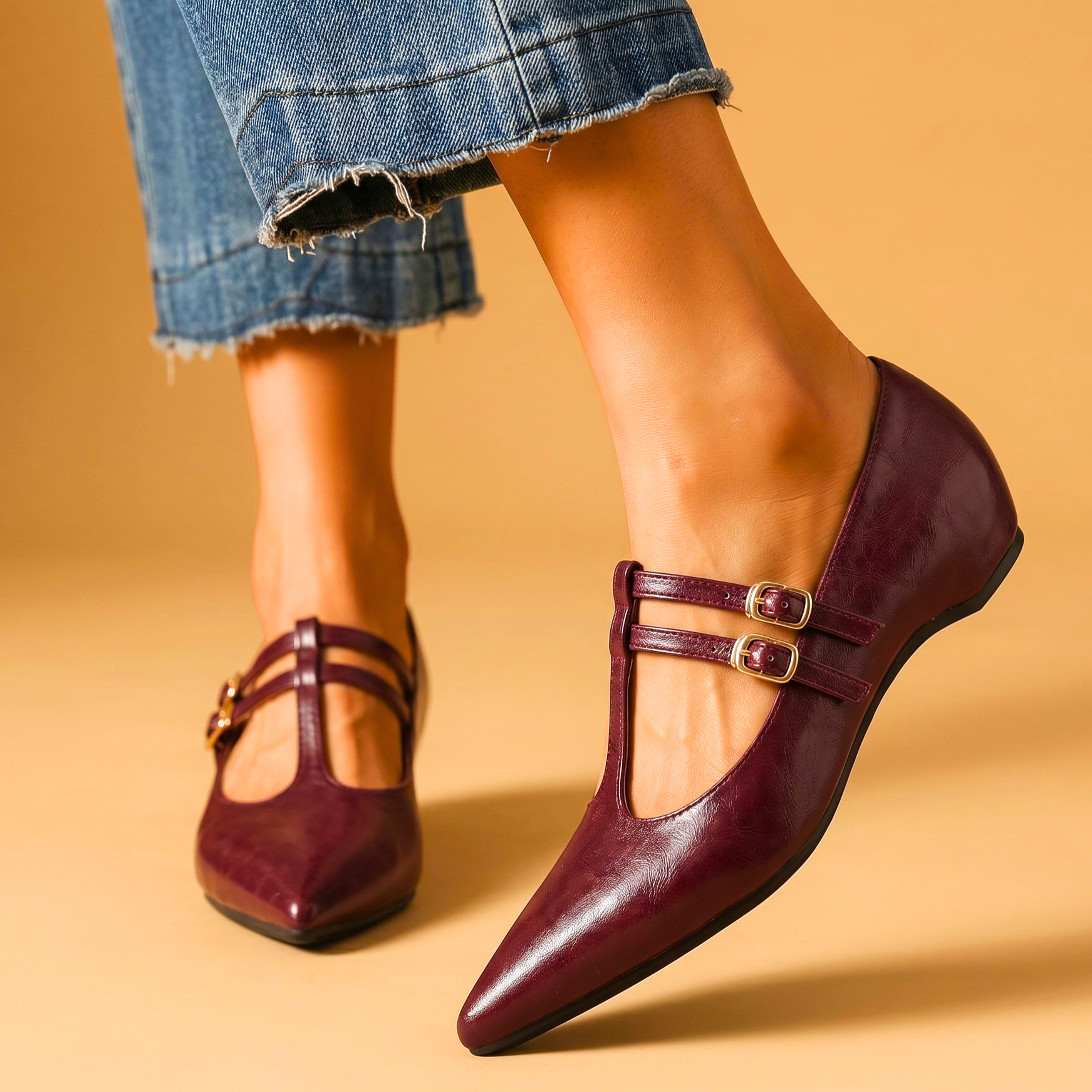 Aurelia Vintage Leather Flats