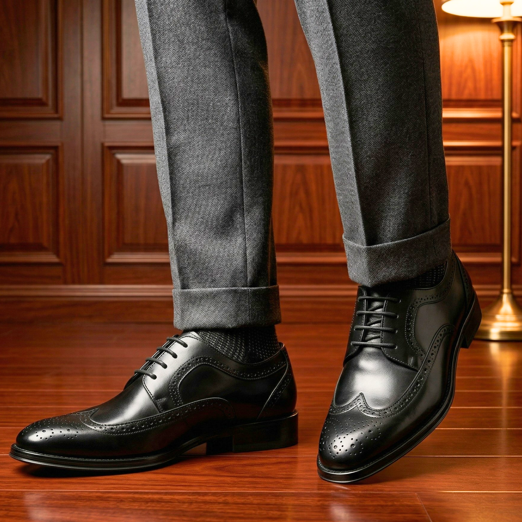 The Alessandro Leather Brogue Dress Shoes