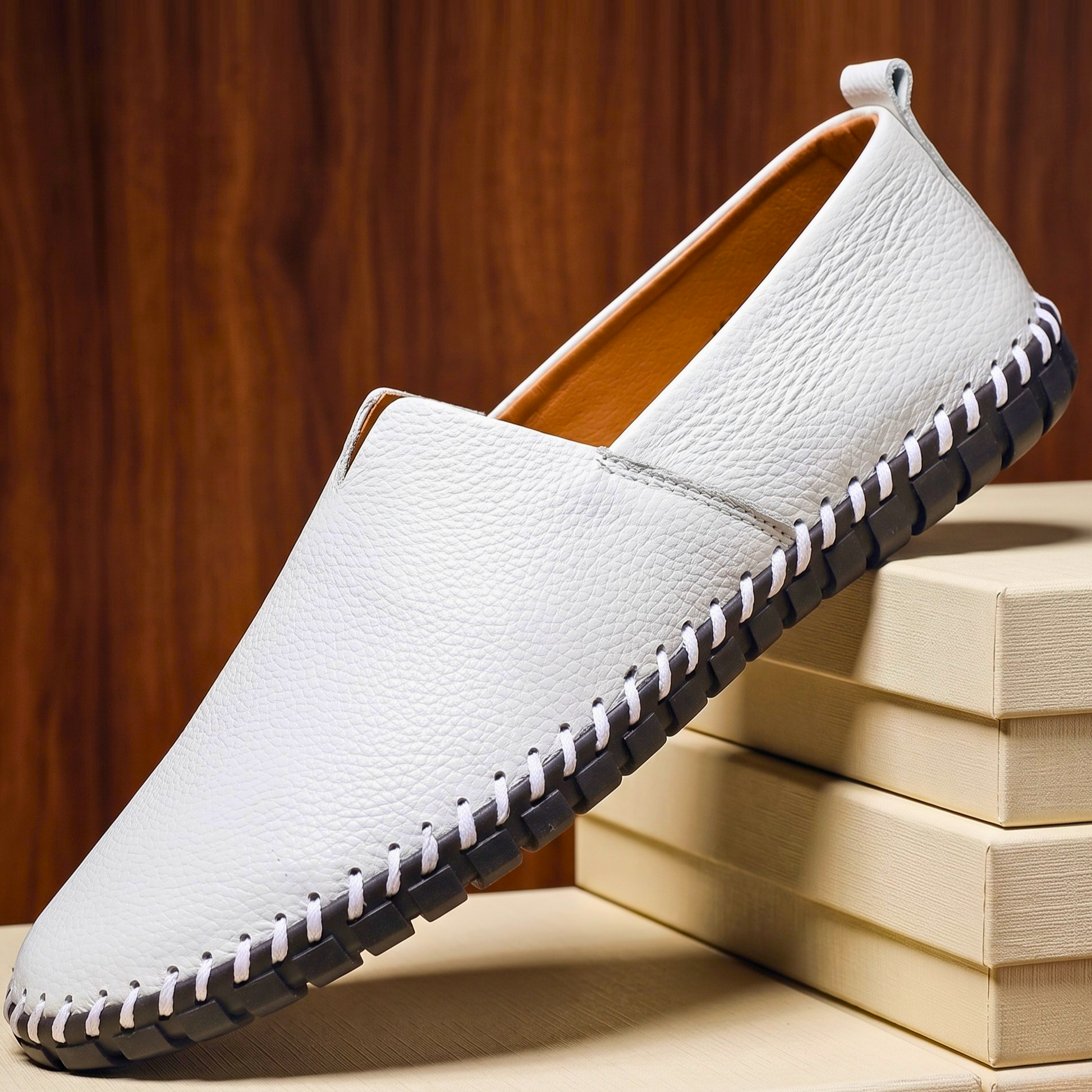 Maison Slip-On Leather Loafers