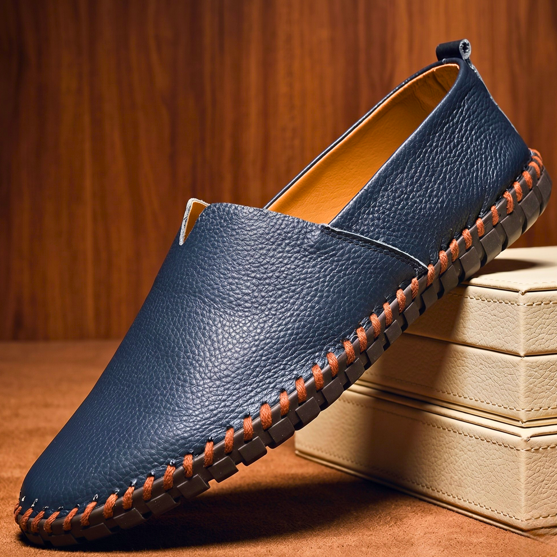 Maison Slip-On Leather Loafers