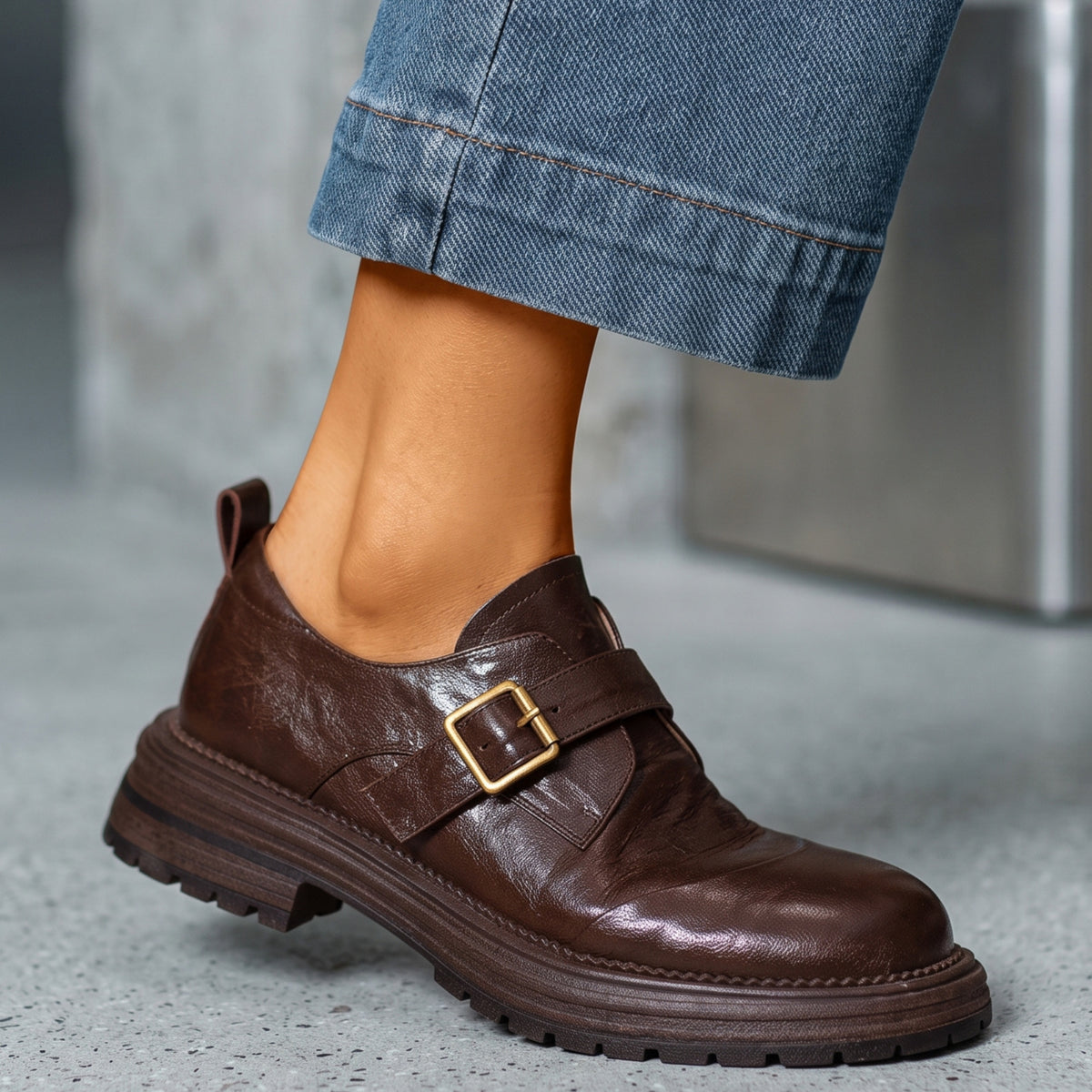 Cami Vintage Leather Derbies
