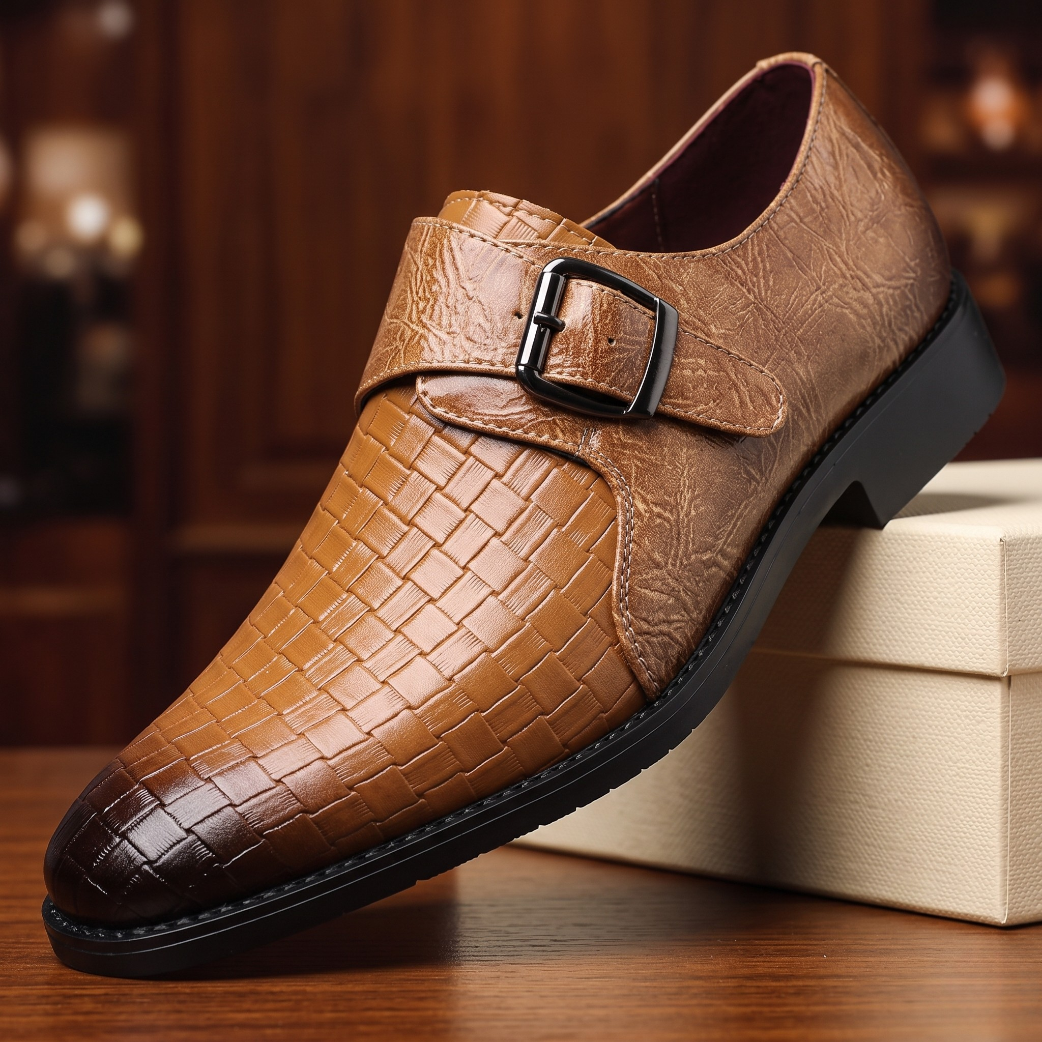 Roland Woven Leather Dress Shoes