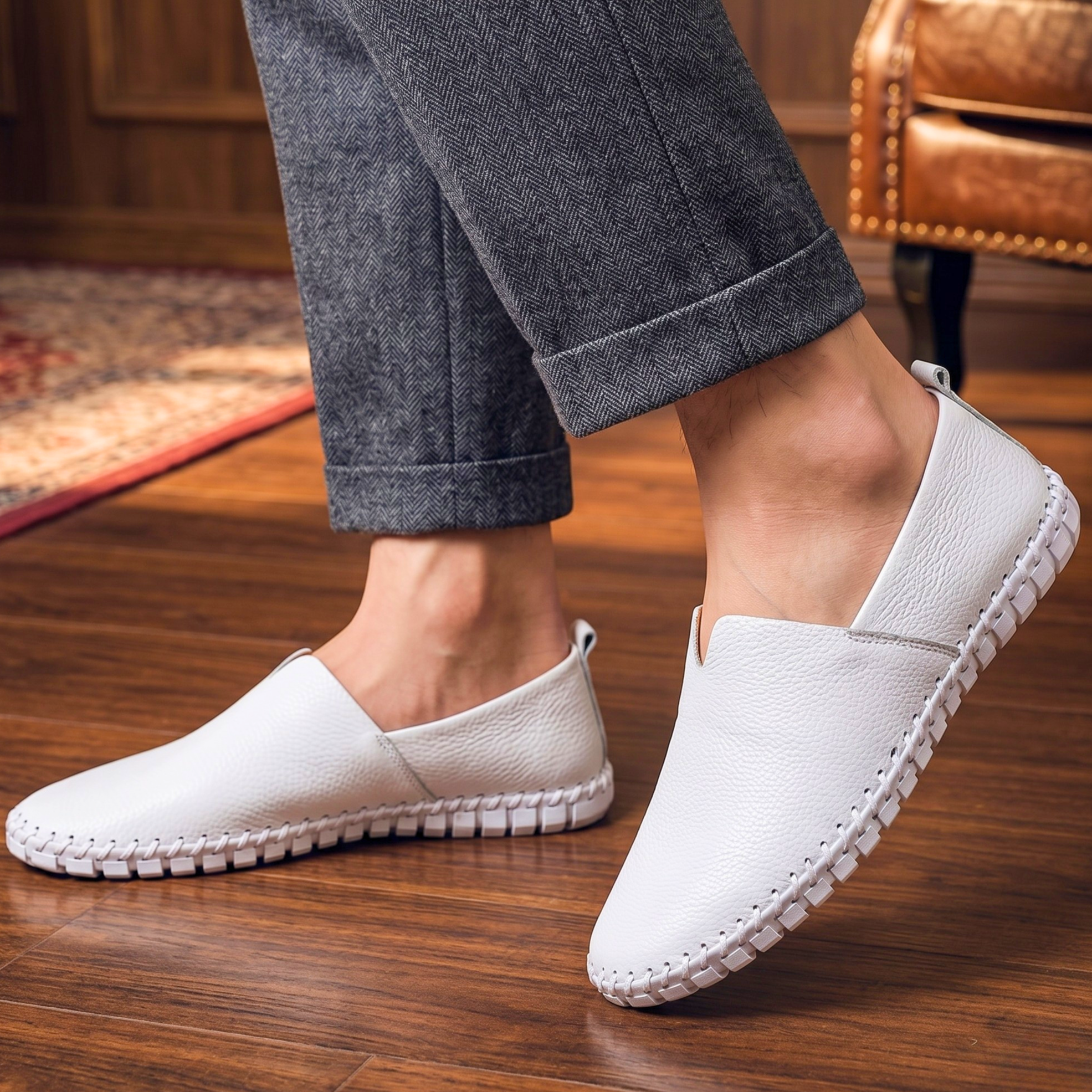Maison Slip-On Leather Loafers