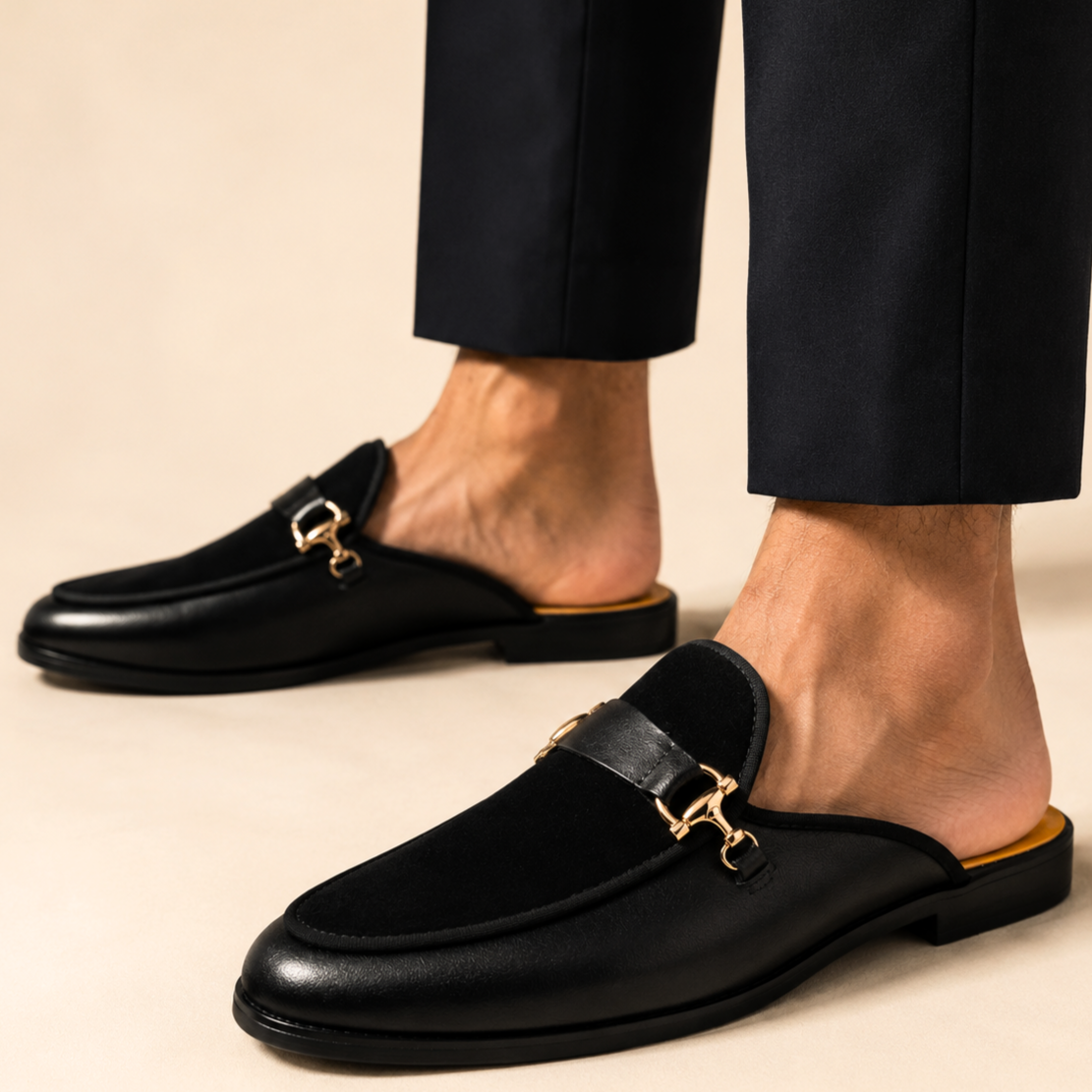 Maxwell Genuine Leather Mules