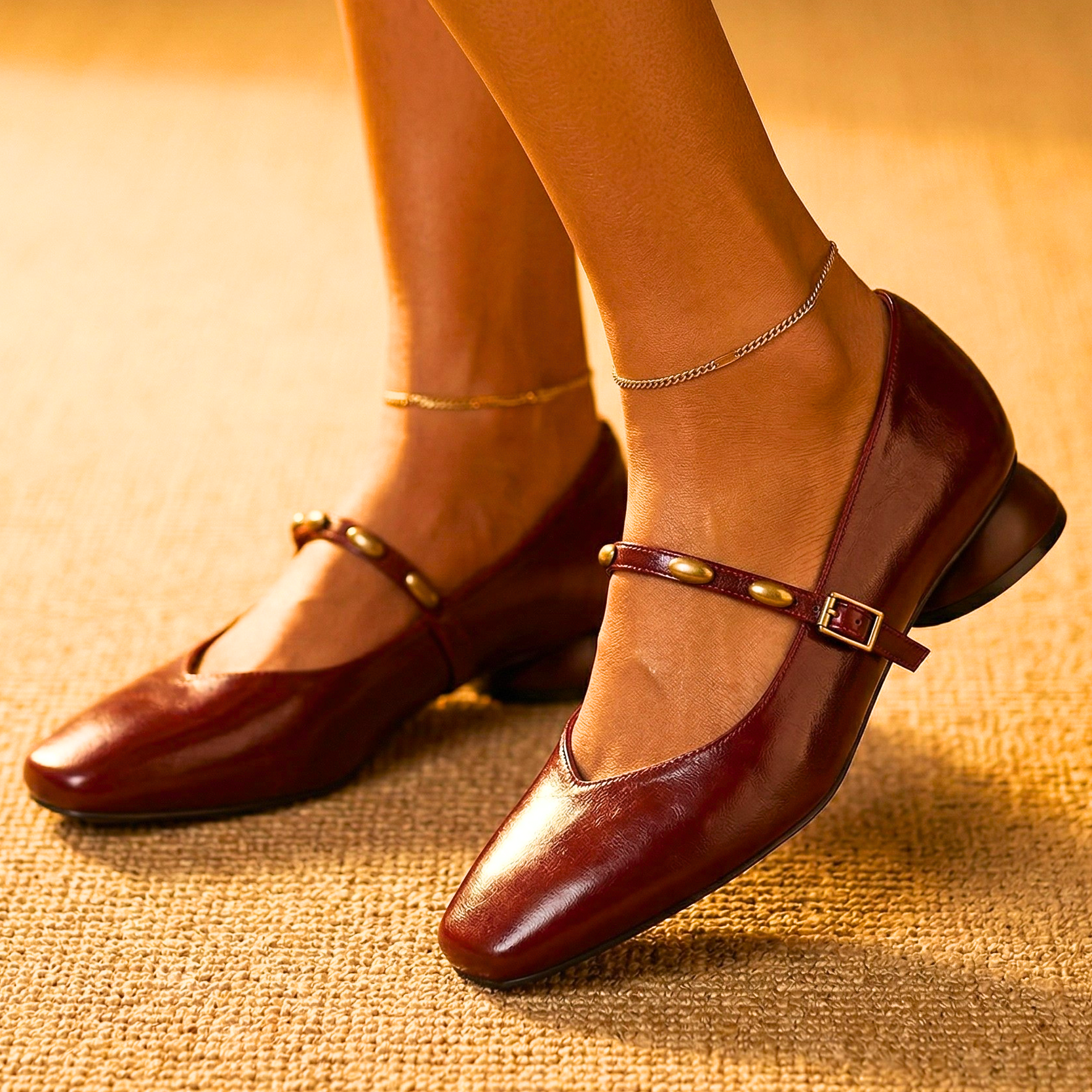 Elara Sculpted Leather Heels