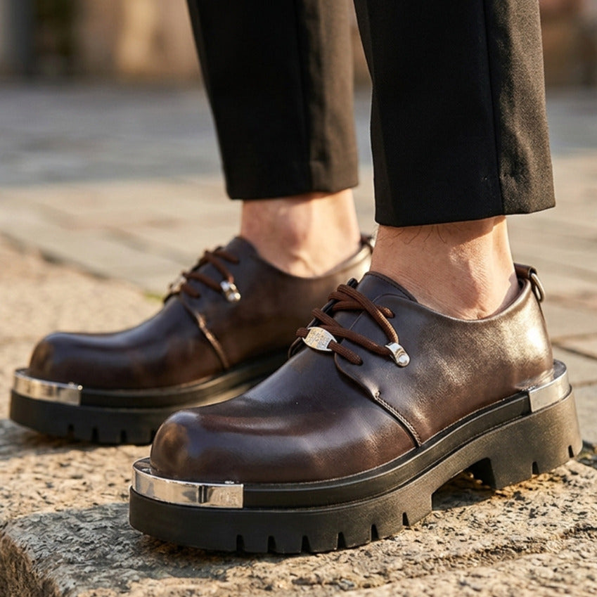 Houston Leather Retro Derbies