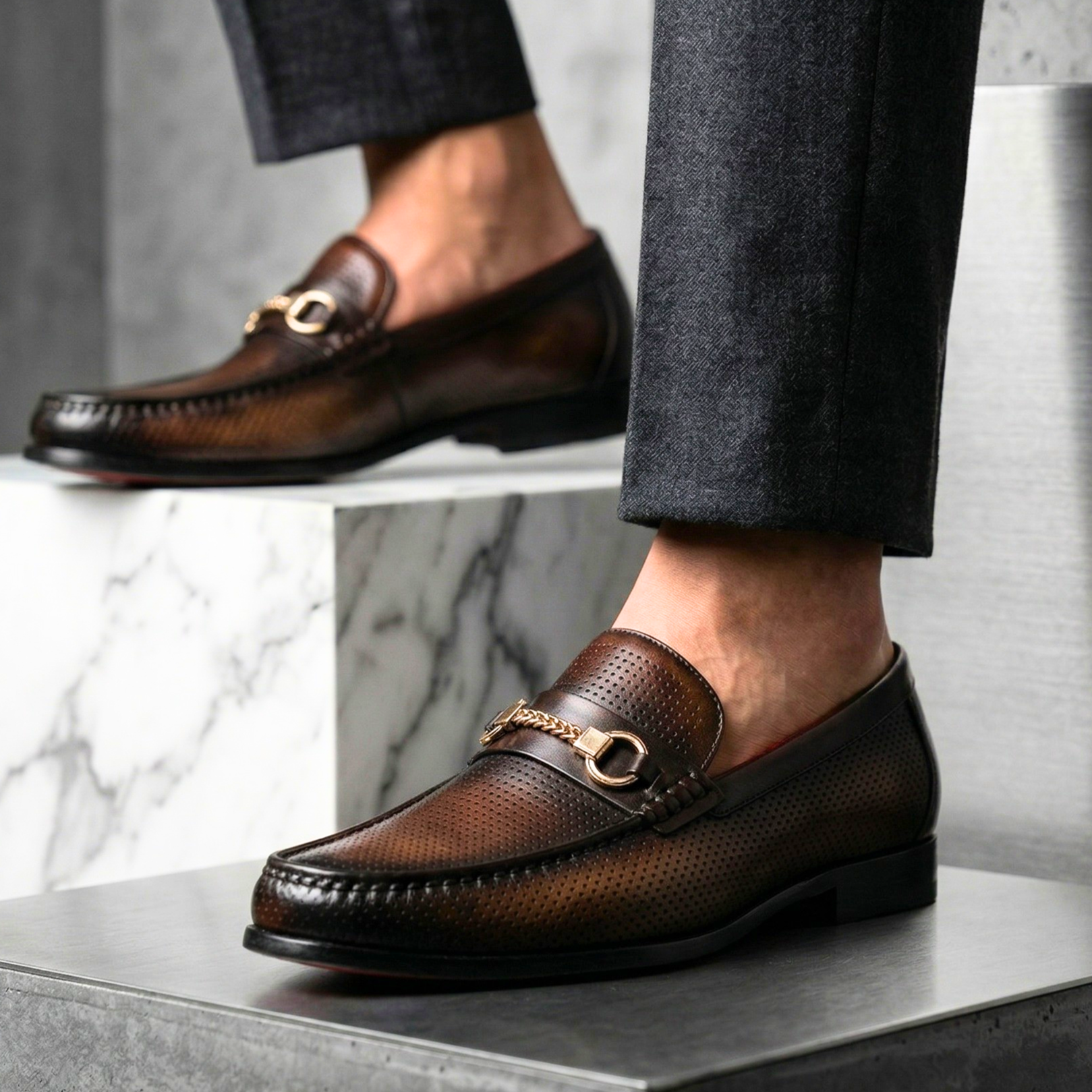 Vittorio Firenze Leather Loafers