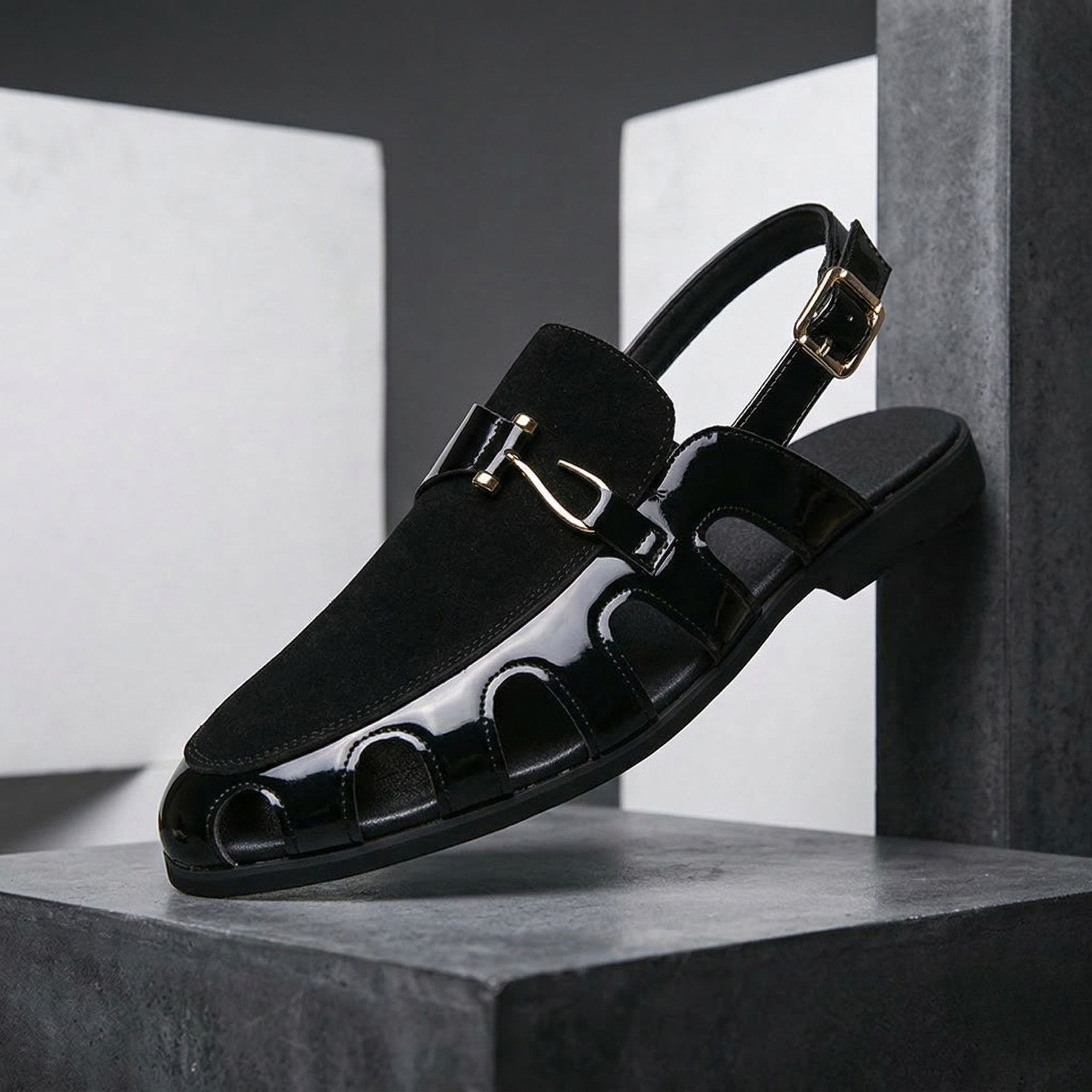 Marcelli Leather Slingback Loafers