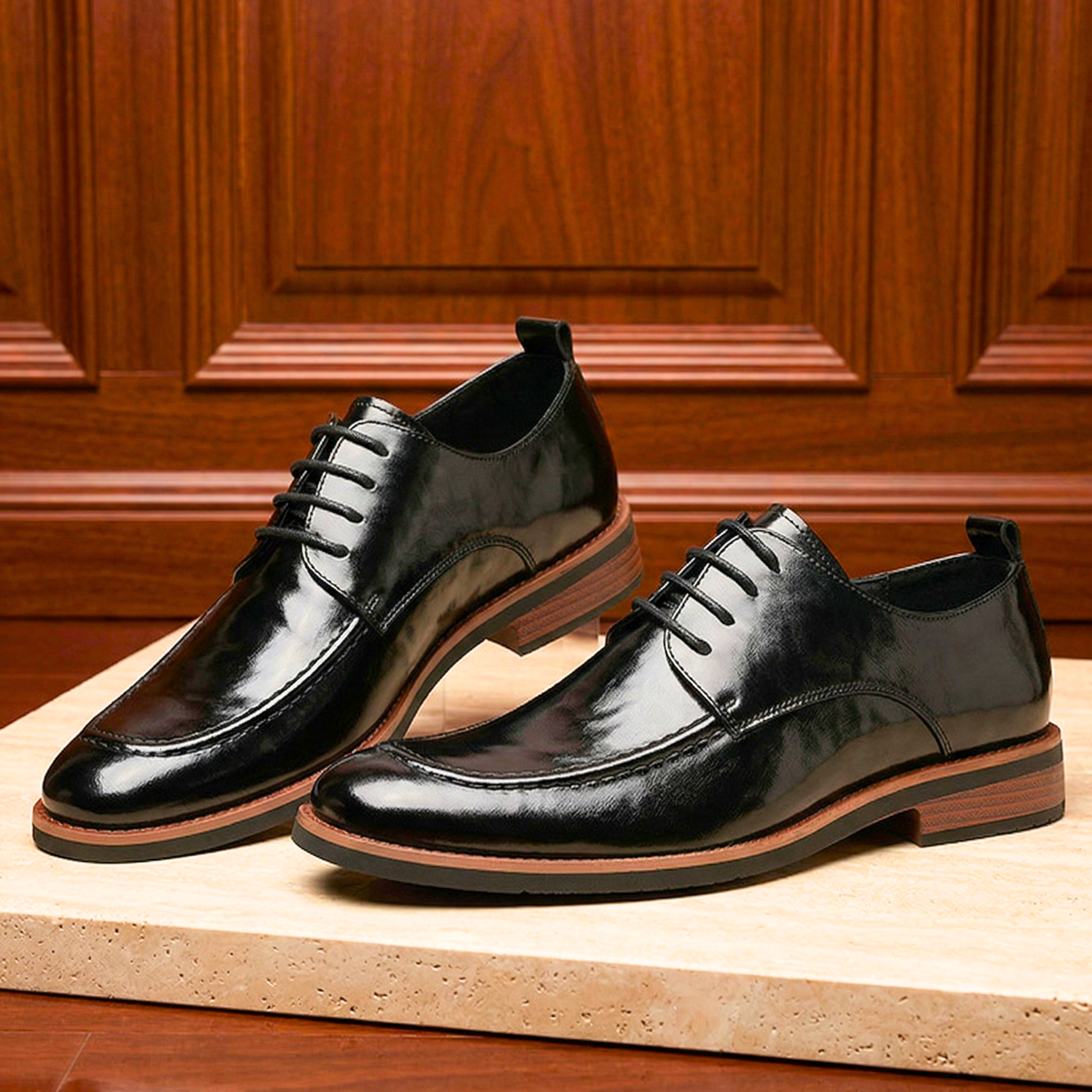 Ashford Burnished Leather Dress Shoes