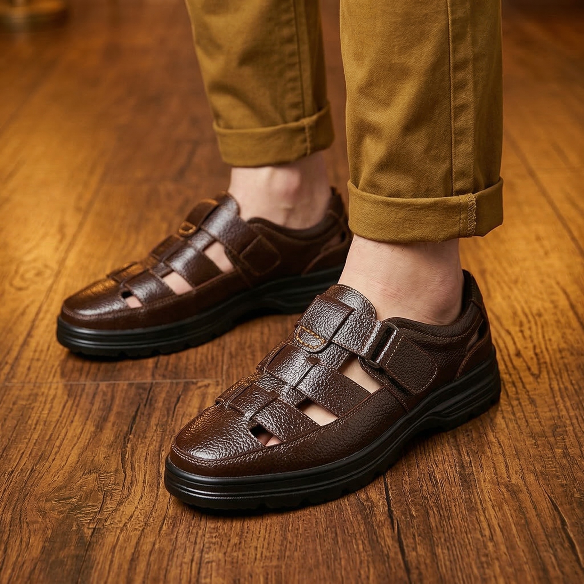Levon Genuine Leather Sandals