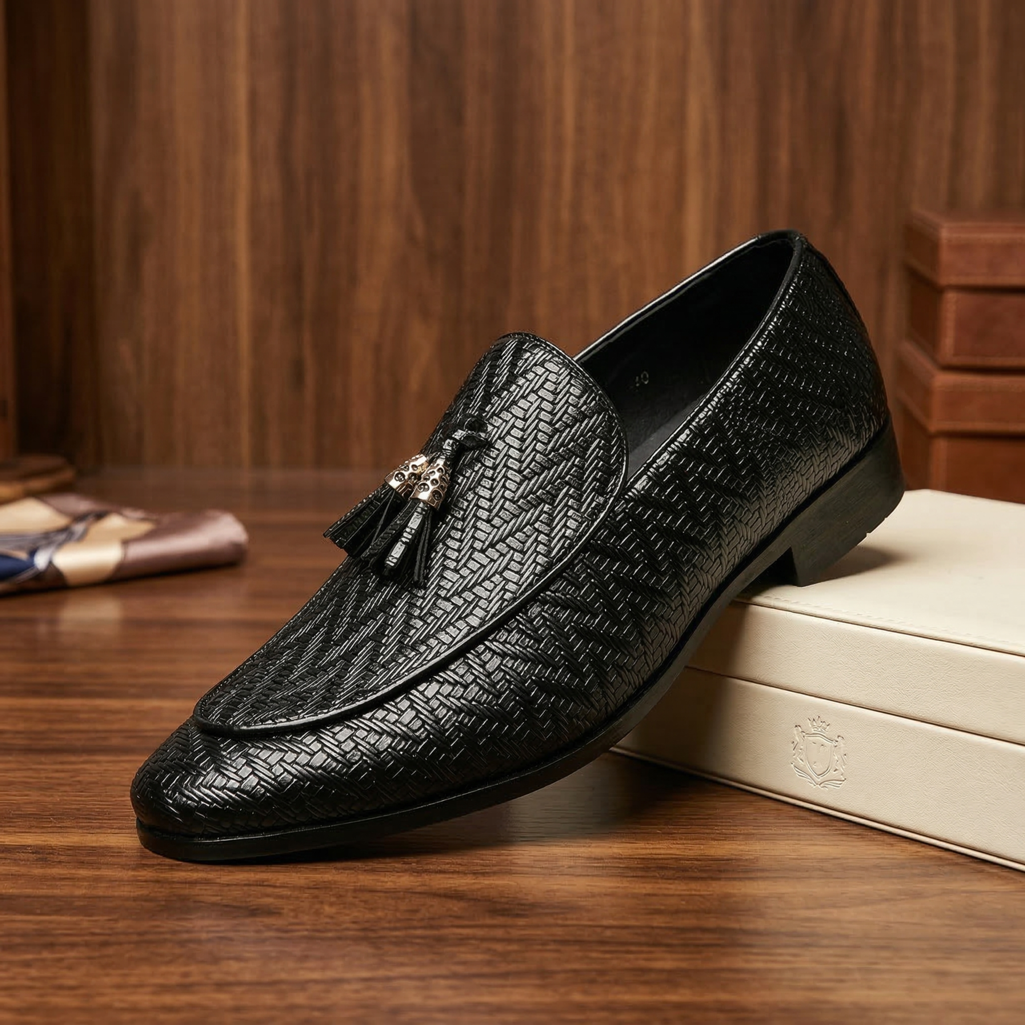 Lorenzo Woven Tassel Loafers