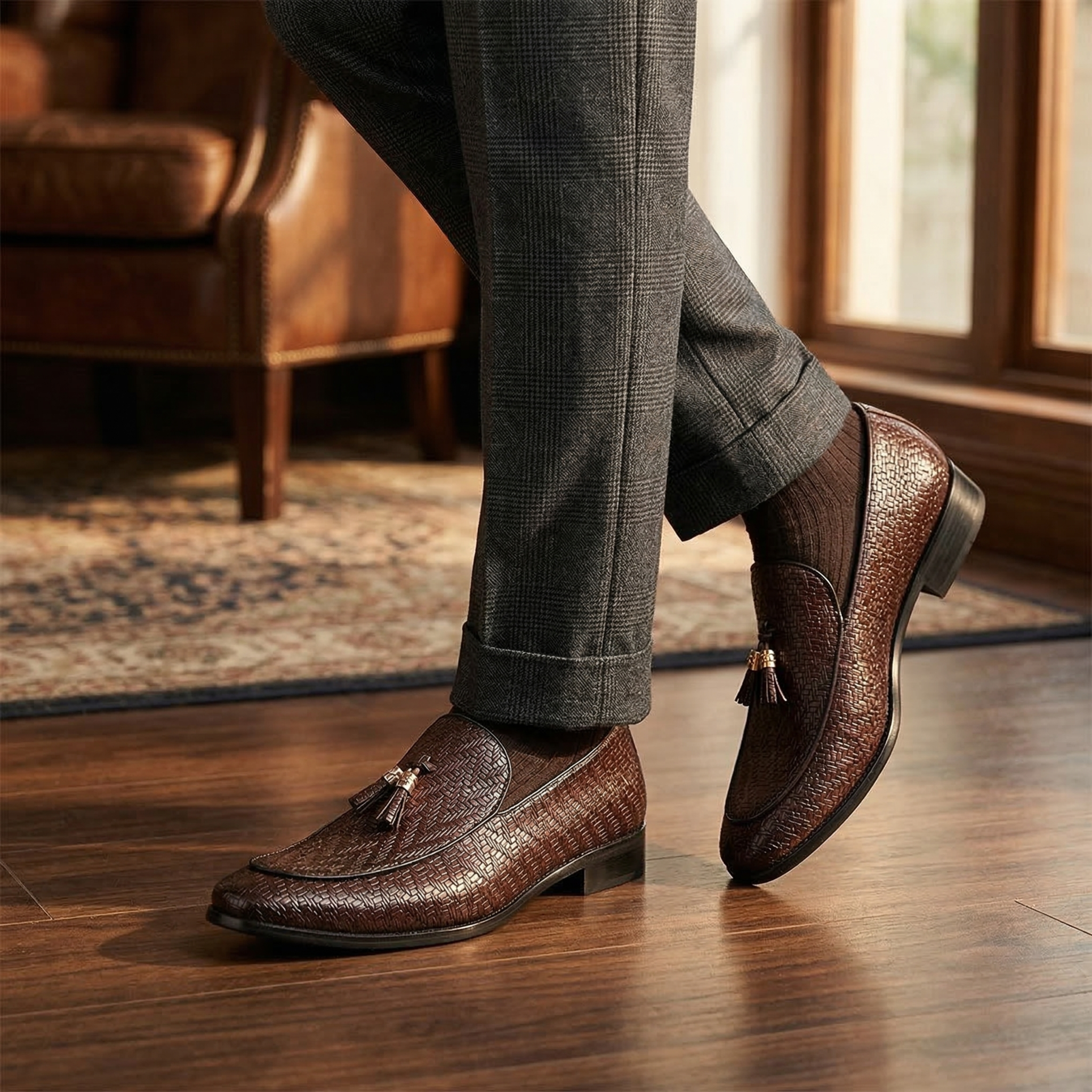 Lorenzo Woven Tassel Loafers
