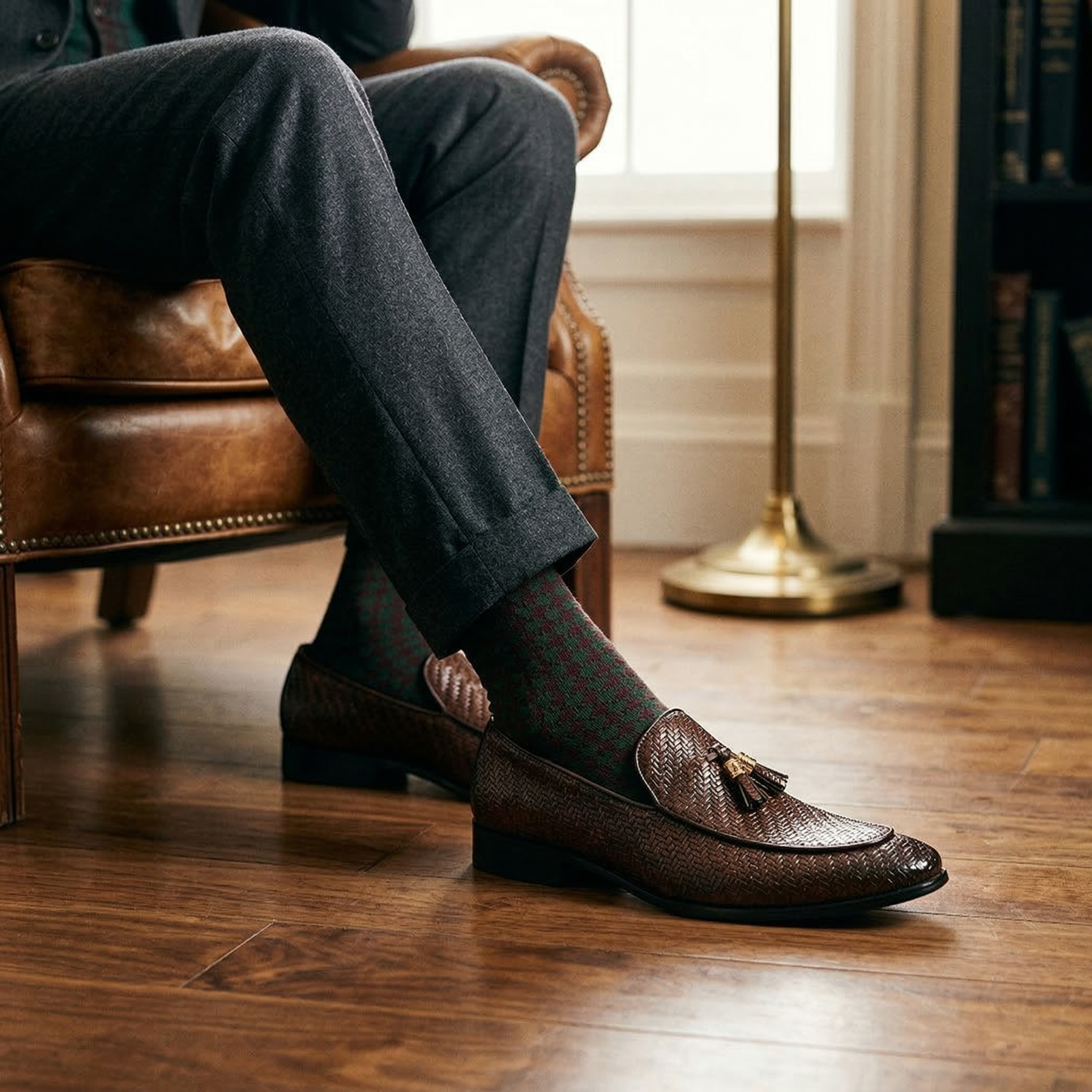 Lorenzo Woven Tassel Loafers