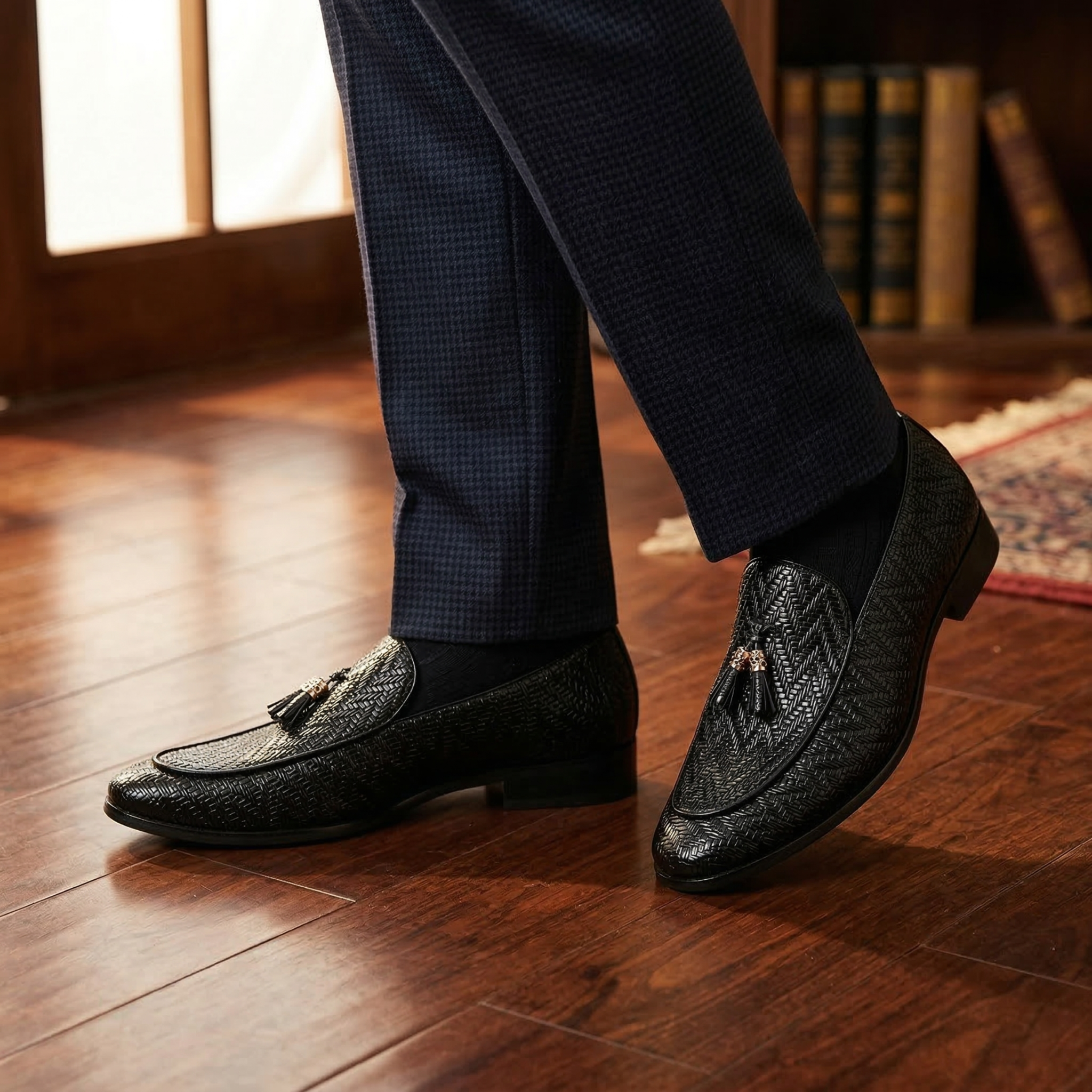 Lorenzo Woven Tassel Loafers