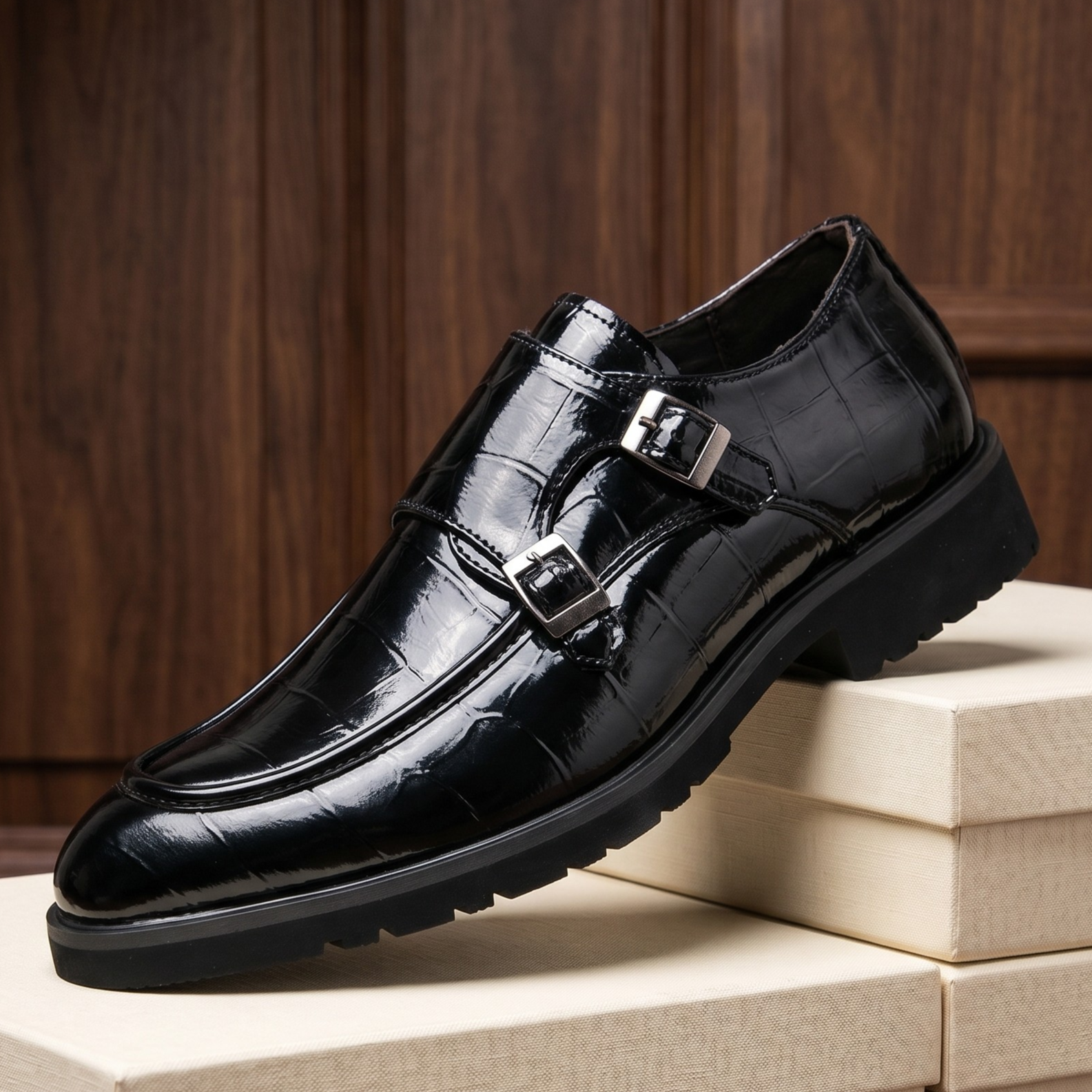 Vilano Croc Leather Monks