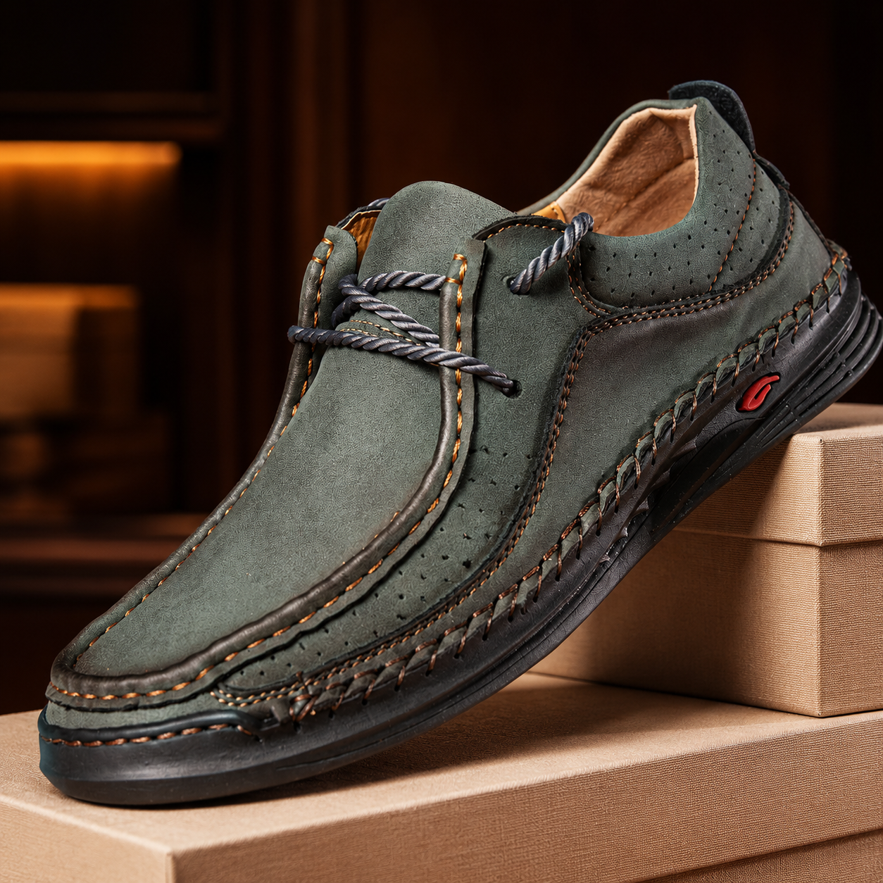 Dawson Genuine Leather Slip Ons